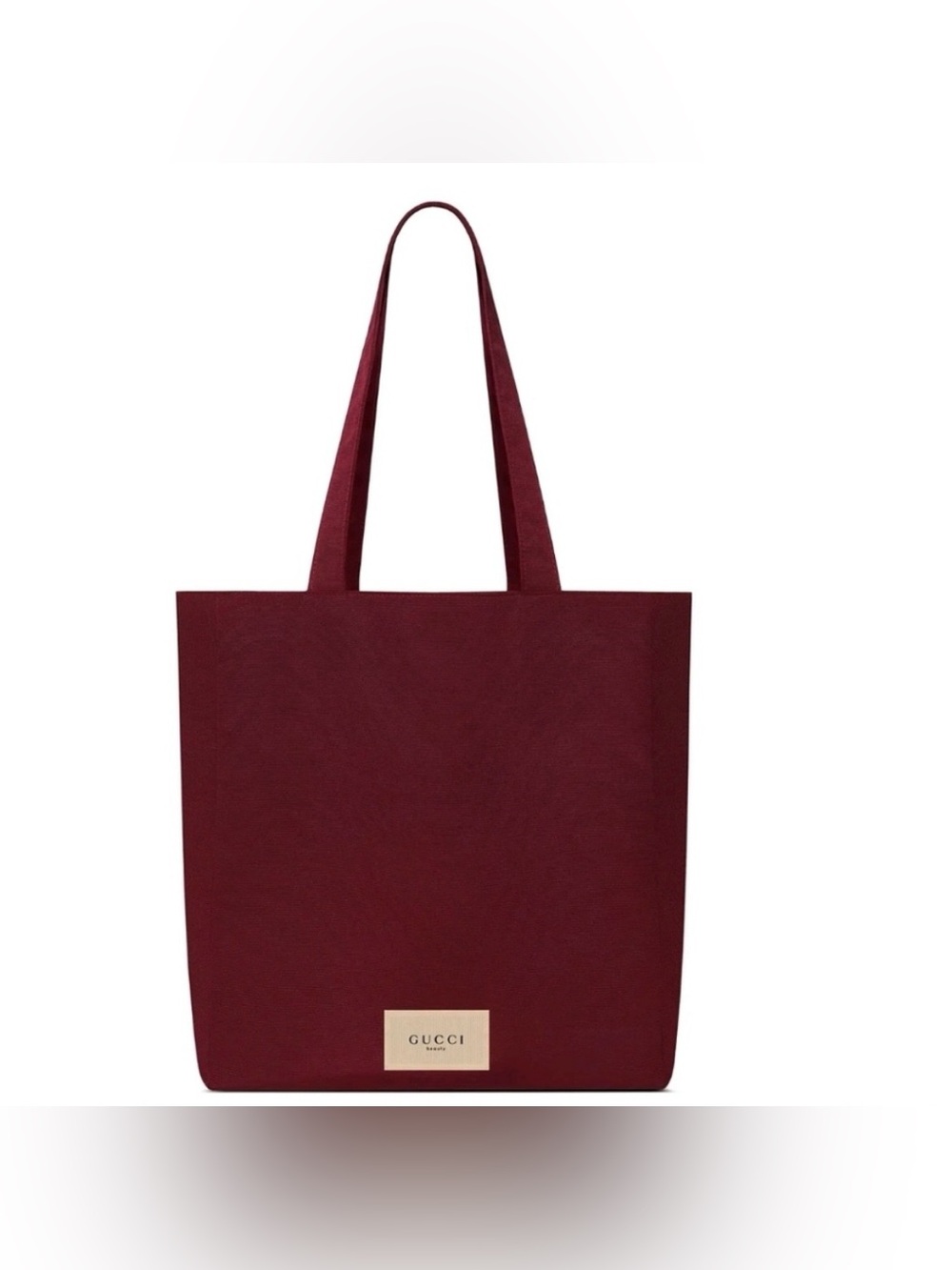 Gucci Beauty Burgundy Tote with Logo Patch